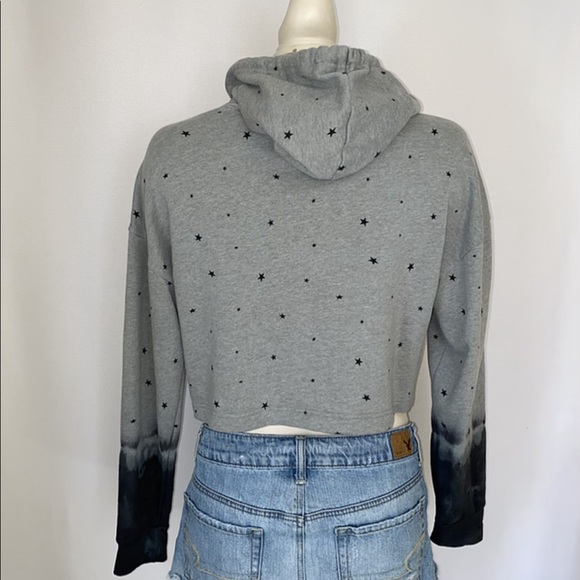 *CUSTOM DYED & EMBELLISHED CROPPED HOODIE - Picture 3 of 4